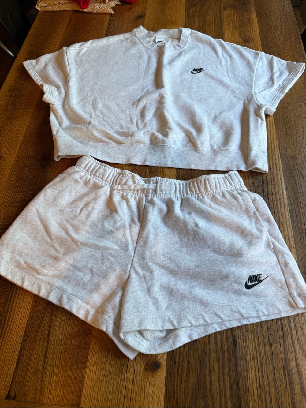 Nike White Women's Terry Athletic Set